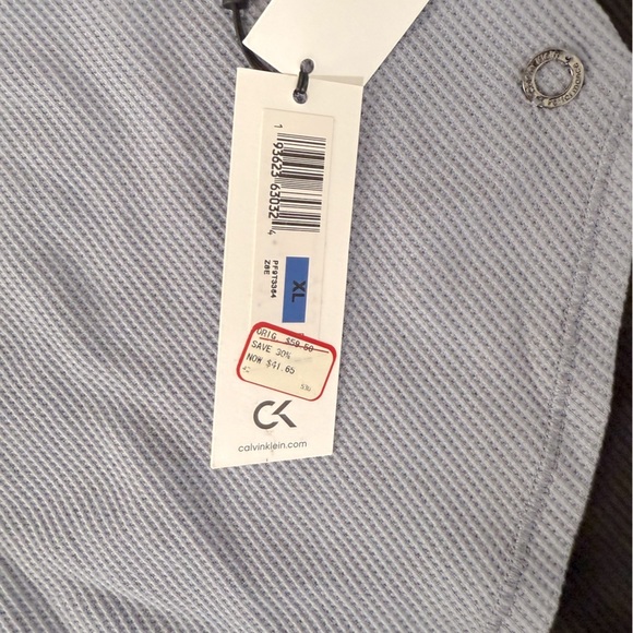 NWT Calvin Klein Performance Waffle top size XL - Picture 2 of 4